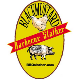 BLACKMUSTARD BARBECUE SLATHER BBQSLTATHER.COM logo