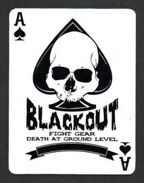 BLACKOUT FIGHT GEAR DEATH AT GROUND LEVEL logo