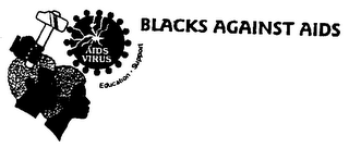 BLACKS AGAINST AIDS AIDS VIRUS EDUCATION- SUPPORT logo