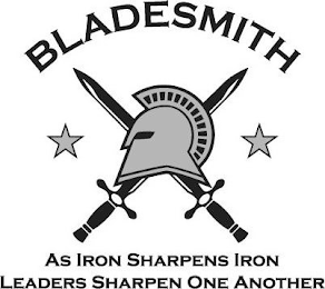 BLADESMITH AS IRON SHARPENS IRON LEADERS SHARPEN ONE ANOTHER logo