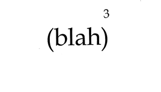 (BLAH)3 logo