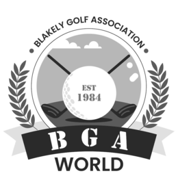 BLAKELY GOLF ASSOCIATION B G A WORLD EST 1984 logo
