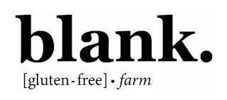 BLANK. [GLUTEN - FREE] - FARM logo