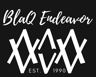 BLAQ ENDEAVOR X VV X EST. 1990 logo