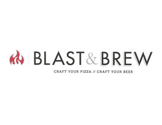 BLAST & BREW CRAFT YOUR PIZZA // CRAFT YOUR BEER logo