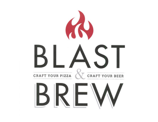 BLAST & BREW CRAFT YOUR PIZZA CRAFT YOUR BEER logo
