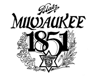 BLATZ MILWAUKEE 1851 B logo