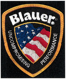 BLAUER. UNCOMPROMISING PERFORMANCE logo