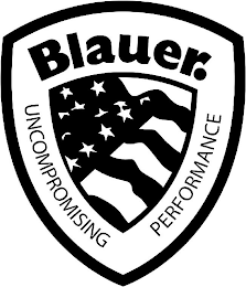 BLAUER. UNCOMPROMISING PERFORMANCE logo