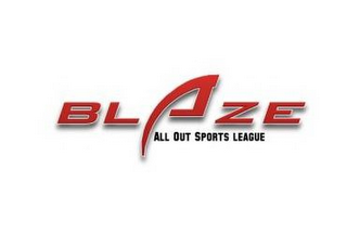 BLAZE ALL OUT SPORTS LEAGUE logo