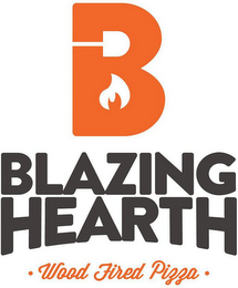 BLAZING HEARTH WOOD FIRED PIZZA logo