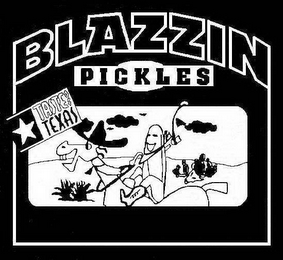 BLAZZIN PICKLES TASTE OF TEXAS logo