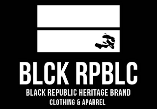 BLCK RPBLC BLACK REPUBLIC HERITAGE BRAND CLOTHING & APPAREL logo