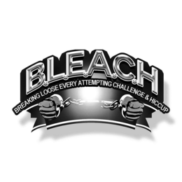 B.L.E.A.C.H BREAKING LOOSE EVERY ATTEMPTING CHALLENGE & HICCUP logo