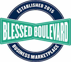 BLESSED BOULEVARD ESTABLISHED 2015 BUSINESS MARKETPLACE logo