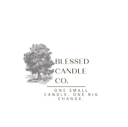 BLESSED CANDLE CO. ONE SMALL CANDLE. ONE BIG CHANGE. logo