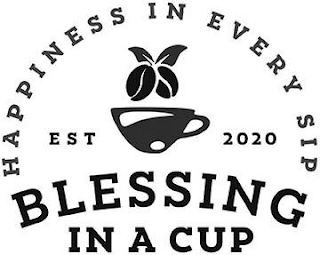 BLESSING IN A CUP HAPPINESS IN EVERY SIP EST 2020 logo