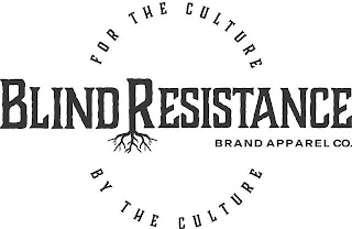 BLIND RESISTANCE BRAND APPAREL CO. FOR THE CULTURE BY THE CULTURE logo