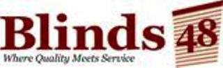 BLINDS 48 WHERE QUALITY MEETS SERVICE logo