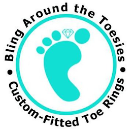 · BLING AROUND THE TOESIES · CUSTOM FITTED TOE RINGS logo