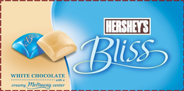 BLISS HERSHEY'S BLISS WHITE CHOCOLATE WITH A CREAMY MELTAWAY CENTER logo
