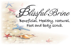 BLISSFUL BRINE BENEFICIAL. HEALTHY. NATURAL. FOOT AND BODY SCRUB. logo