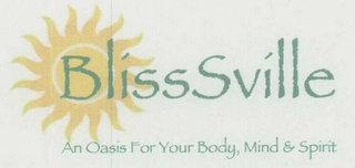 BLISSSVILLE AN OASIS FOR YOUR BODY, MIND & SPIRIT logo