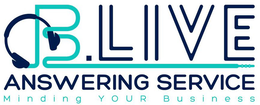 B.LIVE ANSWERING SERVICE  MINDING    YOUR    BUSINESS logo