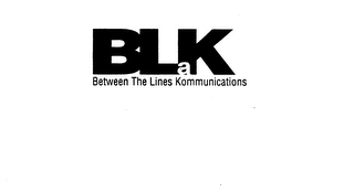BLK A BETWEEN THE LINES KOMMUNICATIONS logo