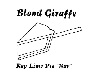 BLOND GIRAFFE KEY LIME PIE "BAR" logo