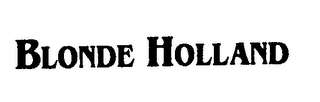 BLONDE HOLLAND logo