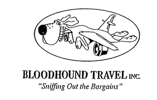 BLOODHOUND TRAVEL INC. SNIFFING OUT THE BARGAINS logo