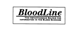 BLOODLINE THE INSTANTANEOUS SOURCE FOR INFORMATION IN THE BLOOD SCIENCES logo