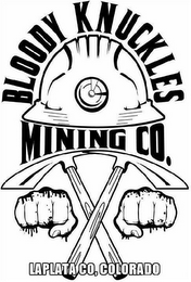 BLOODY KNUCKLES MINING CO. LAPLATA CO, COLORADO logo
