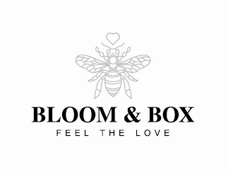 BLOOM & BOX FEEL THE LOVE logo