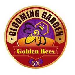 BLOOMING GARDEN GOLDEN BEES 5X logo