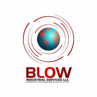 BLOW INDUSTRIAL SERVICES LLC POWERING PROGRESS ONE BLOW AT A TIME logo