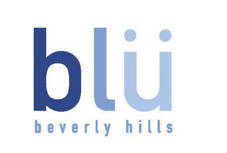 "BLU" AND "BEVERLY HILLS" logo