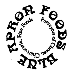 BLUE APRON FOODS PURVEYORS OF CHEESE, CHARCUTERIE, FINE FOODS logo