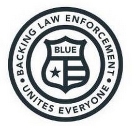 BLUE BACKING LAW ENFORCEMENT UNITES EVERYONE logo