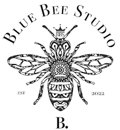 BLUE BEE STUDIO, B., EST. 2022 logo