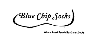 BLUE CHIP SOCKS WHERE SMART PEOPLE BUY SMART SOCKS logo