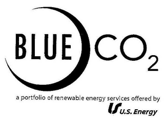 BLUE CO2 A PORTFOLIO OF RENEWABLE ENERGY SERVICES OFFERED BY US U.S. ENERGY logo