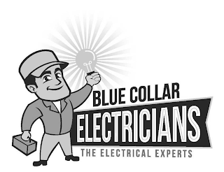 BLUE COLLAR ELECTRICIANS THE ELECTRICALEXPERTS logo