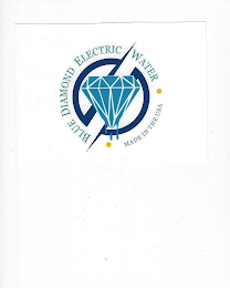 BLUE DIAMOND ELECTRIC WATER MADE IN THE USA logo