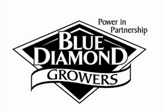 BLUE DIAMOND GROWERS POWER IN PARTNERSHIP logo