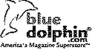 BLUE DOLPHIN.COM AMERICA'S MAGAZINE SUPERSTORE logo