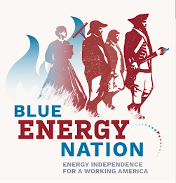 BLUE ENERGY NATION ENERGY INDEPENDENCE FOR A WORKING AMERICA logo