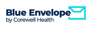 BLUE ENVELOPE BY COREWELL HEALTH logo