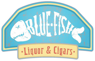 BLUE FISH · LIQUOR & CIGARS · logo